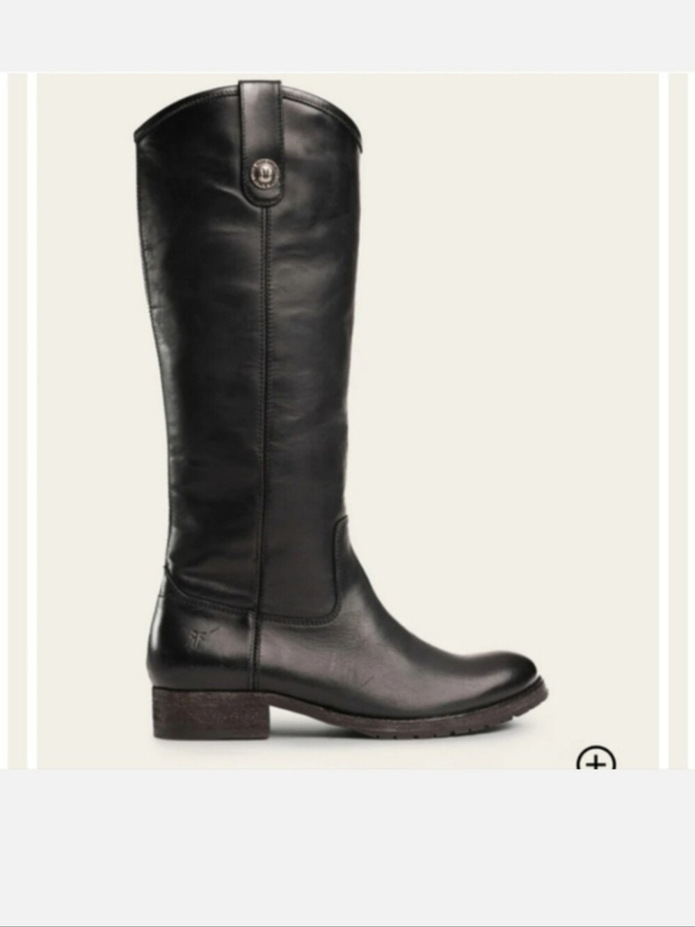 Frye Melissa Button Lug Tall Equestrian Riding Boots in Black